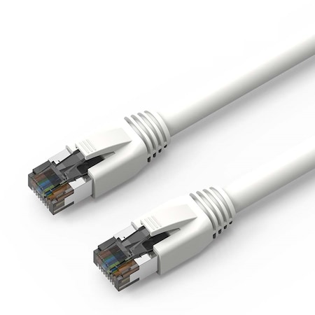 Axiom 2Ft Cat8 Shielded Cable (White)